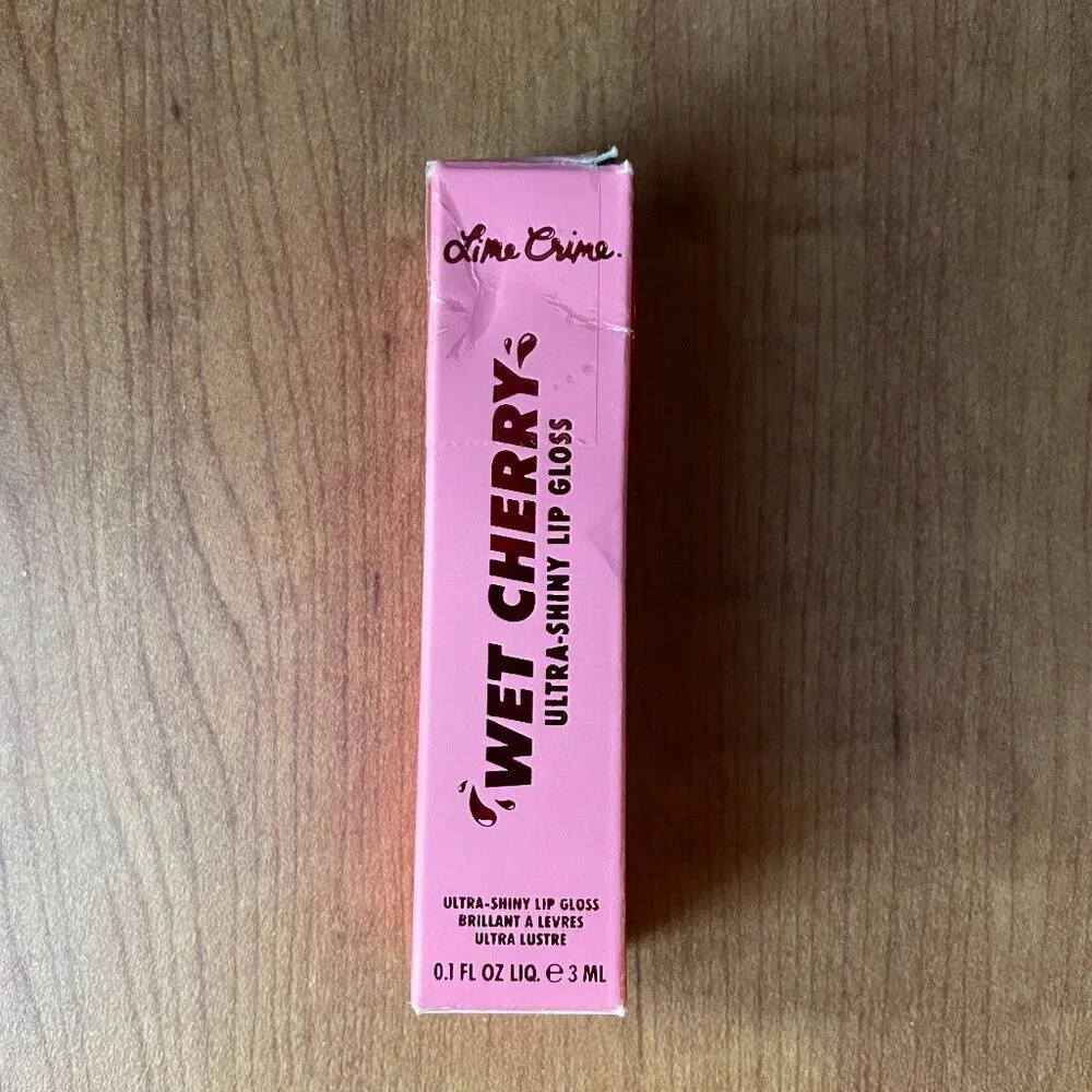 Lime Crime Wet Cherry Flaming Cherry Ultra Shine Lip Gloss 3 mL 0.1 oz Vegan